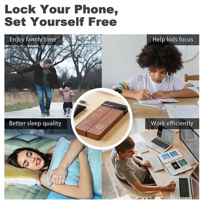 Wood Phone Lock Box with Timer